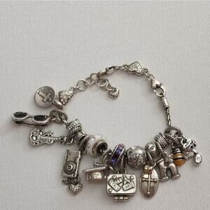 Brighton Charm bracelet music, guitar, Paris, bumblebee, graduation, cam…‎